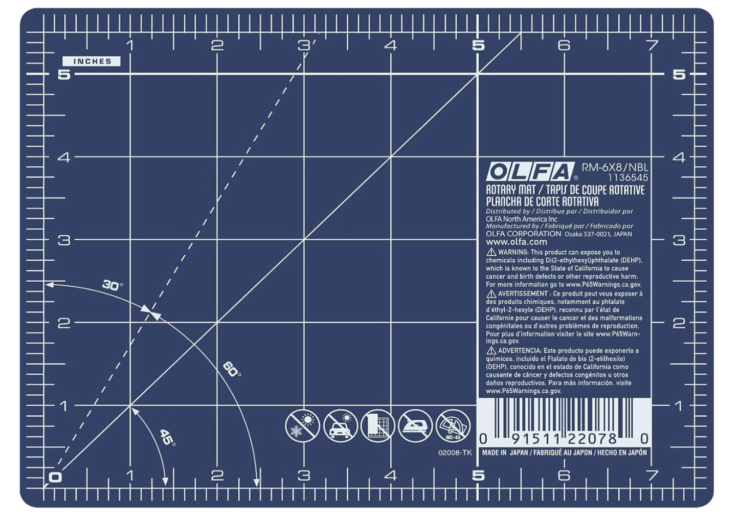 Olfa mini cutting mat 6”x8”