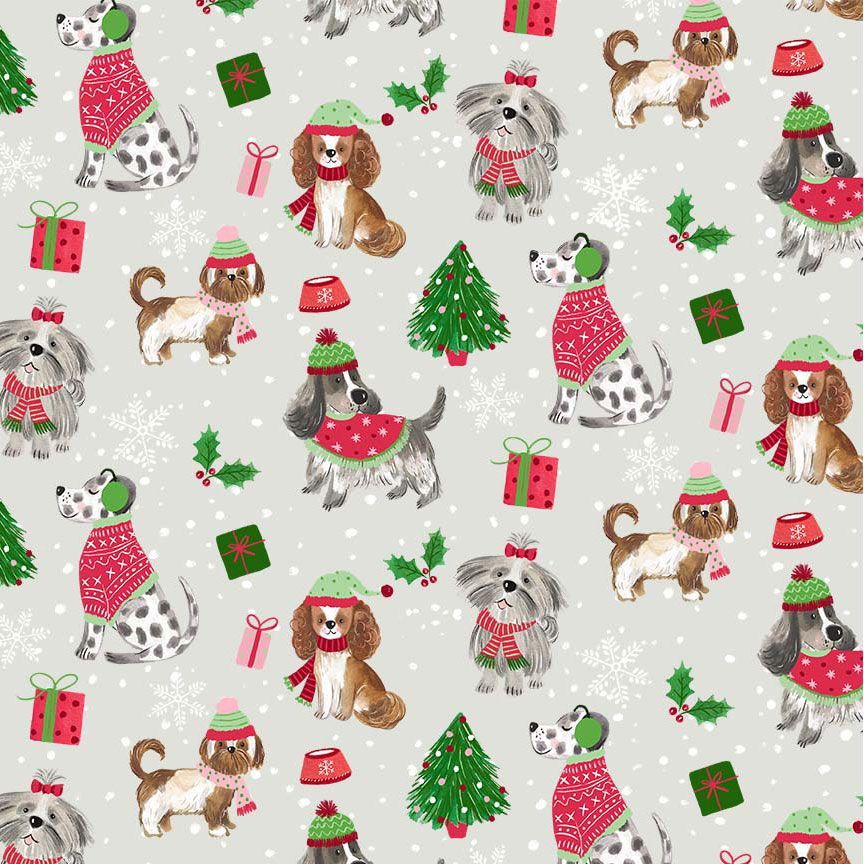 Christmas Dogs - Grey