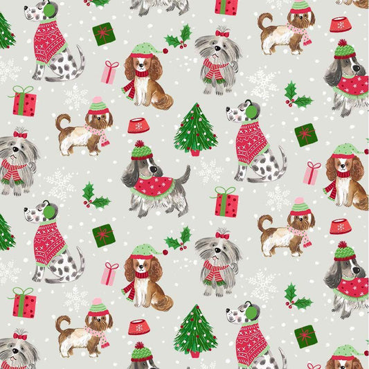 Christmas Dogs - Grey