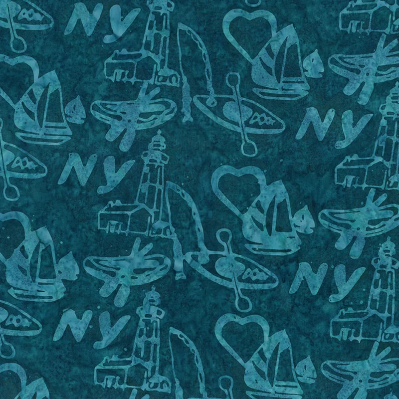 Batiks New York Shop Hop Deep Water