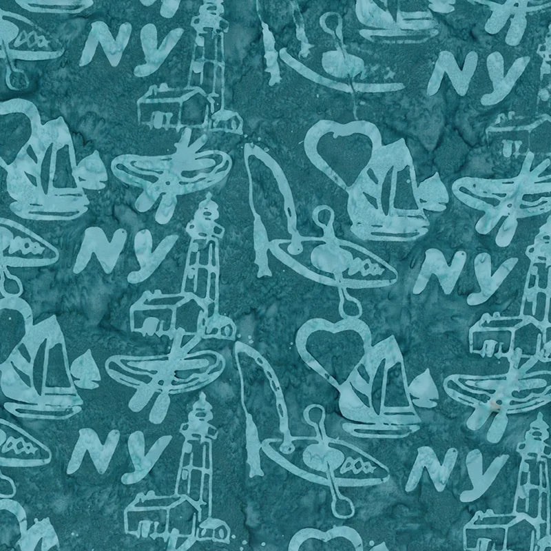 *Pre-order* Batiks New York Shop Hop Tempo Teal