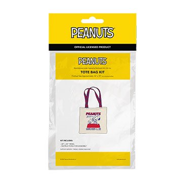 Peanuts Tote Bag Kit / 24" × 43" canvas bag panel kit