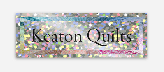 Holographic Keaton Quilts Sticker