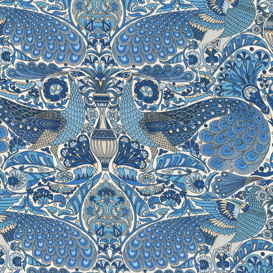 Liberty Tana Lawn® Oscars Palace Blue White