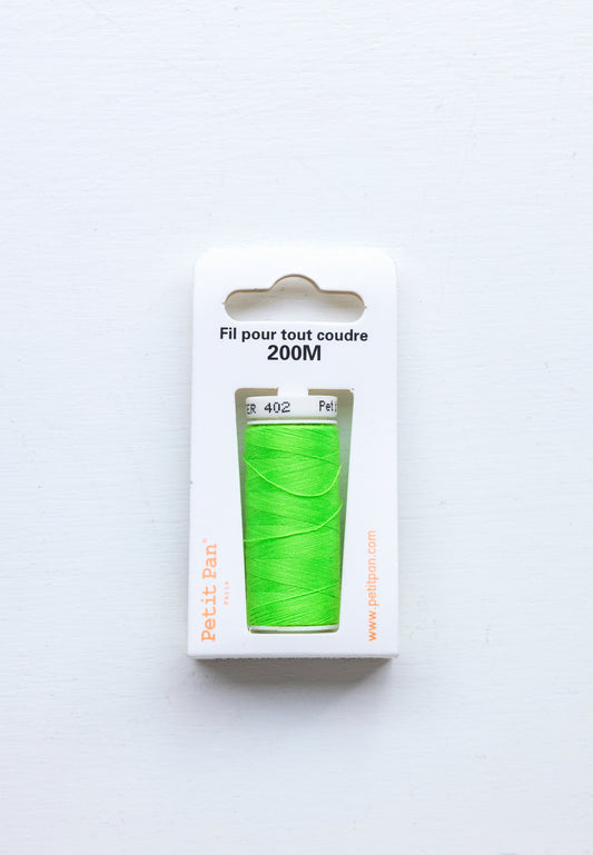 Petit Pan 200M Polyester Sewing Thread - Fluorescent Green