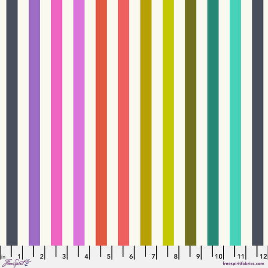 Pre-order - Tula Pink - Disco Stripe - Prism || Tabby Road Déjà Vu