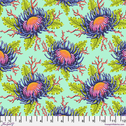 *Pre-order* Tula Pink - Friends & Anemones - Seafoam || Floral Reef