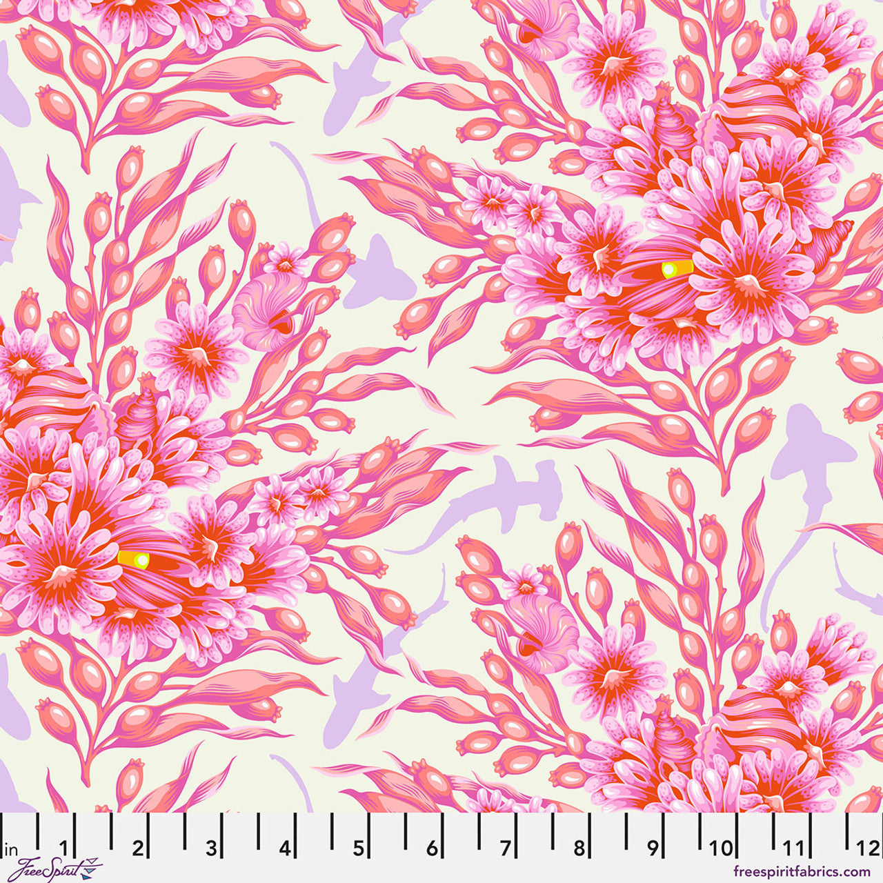 *Pre-order* Tula Pink - Shadow Sharks - Delphine || Floral Reef