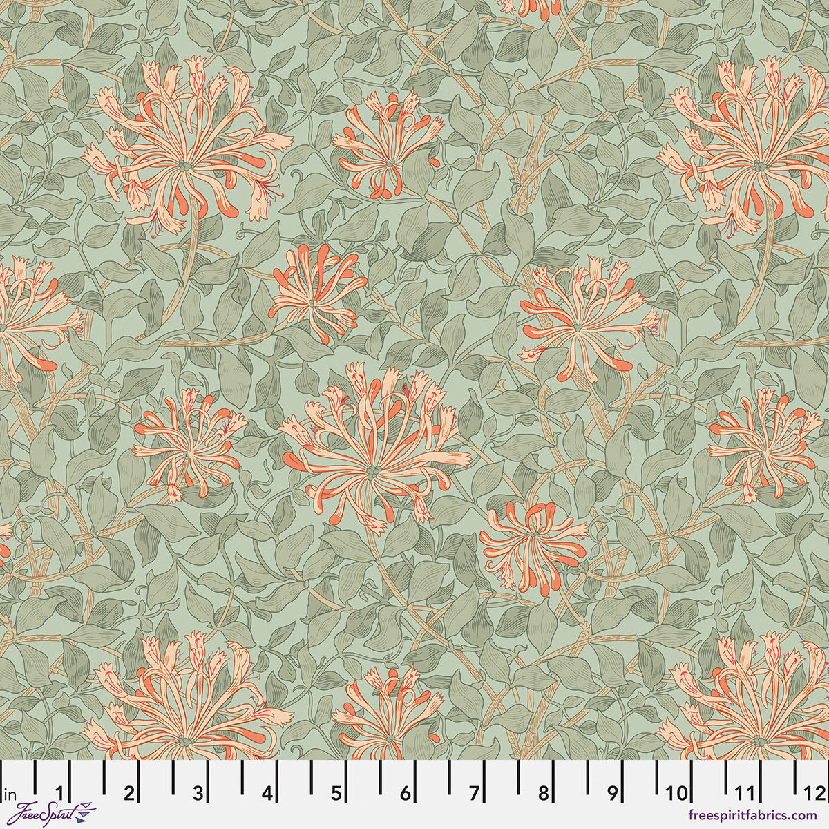 *Pre-order* Honeysuckle - Coral || May Morris