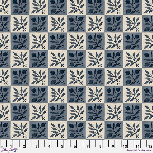 *Pre-order* Rosehip Check - Indigo || May Morris
