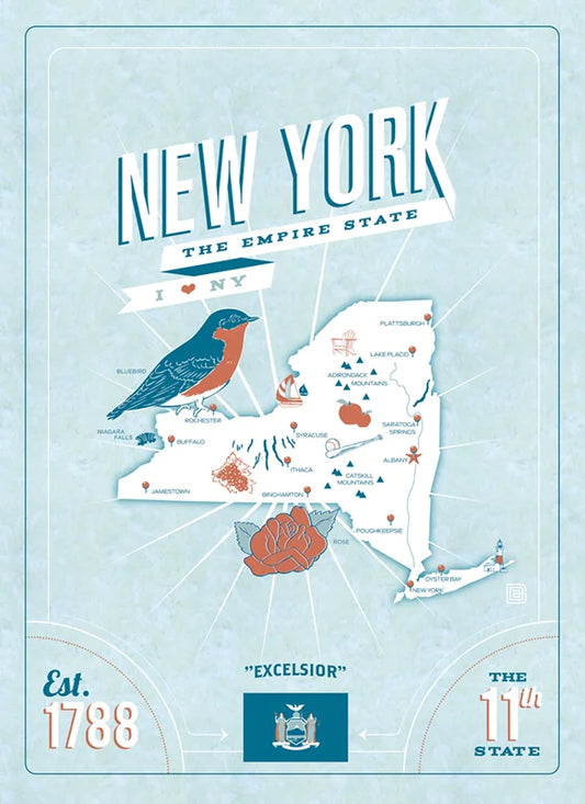 *Pre-order* Batiks New York Shop Hop 32 x WOF Panel Light Cornflower