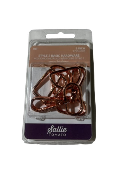 Sallie Tomato Basic Hardware Set Level 3 1" Rose Gold