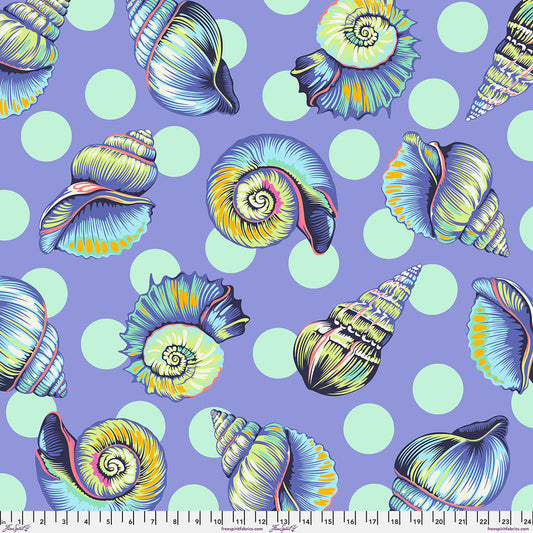 *Pre-order* Tula Pink - 108" Backing Fabric - Big Shelly - Marine || Floral Reef