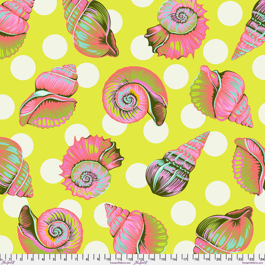 *Pre-order* Tula Pink - 108" Backing Fabric - Big Shelly - Seagrass || Floral Reef