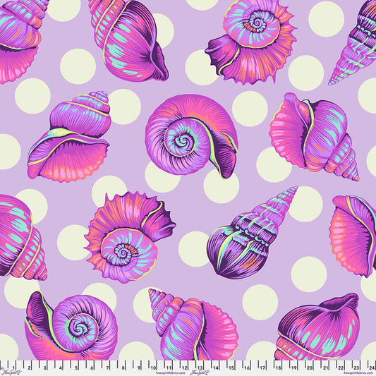 *Pre-order* Tula Pink - 108" Backing Fabric - Big Shelly - Ultraviolet || Floral Reef