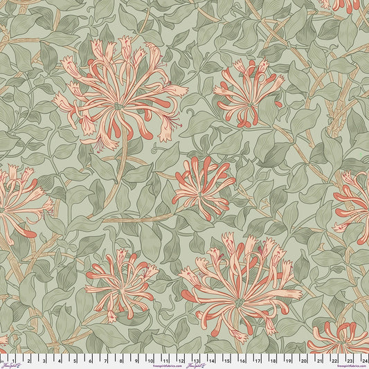 *Pre-order* Backing Fabric - Honeysuckle - Coral || May Morris