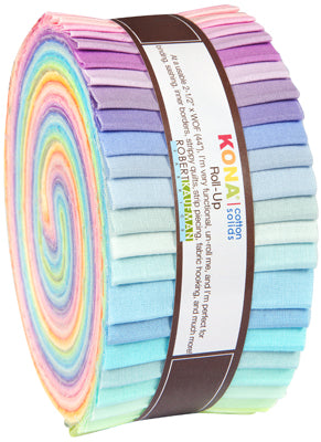 Kona Cotton New Pastel Palette 2.5" Jelly Roll, 41pcs