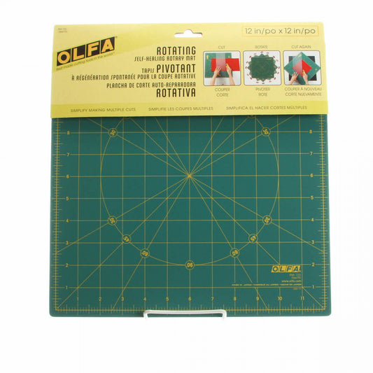 Olfa Self-Healing Spinning Square Cutting Mat 12in