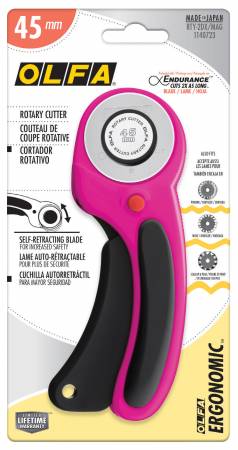 OLFA 45mm Ergonomic Rotary Cutter Magenta