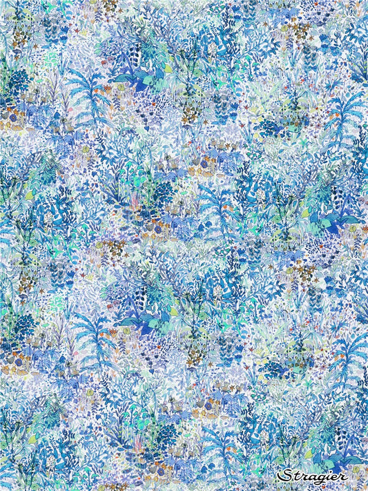 Fields of Eden Organic Blue Tana Lawn™ Cotton by Brian Wildsmith