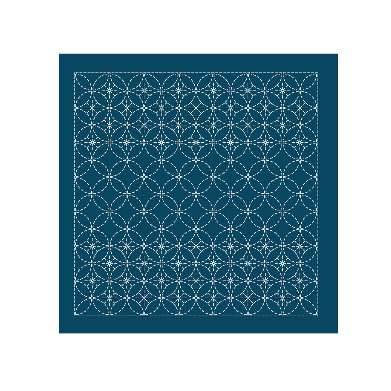 Sashiko sampler Traditional Design Shippo-tsunagi Navy