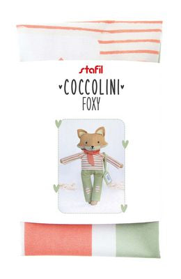Coccolini DIY Animal Doll Fabric Panel 22x29.5in Foxy