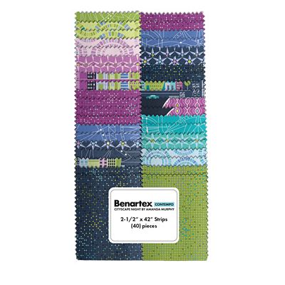 Cityscape Night - 2.5" Strips Jelly Roll