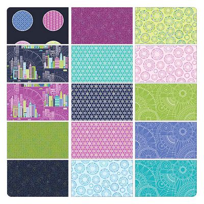 Cityscape Night - 2.5" Strips Jelly Roll