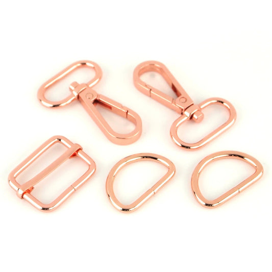 Sallie Tomato Basic Hardware Set Level 3 1" Rose Gold
