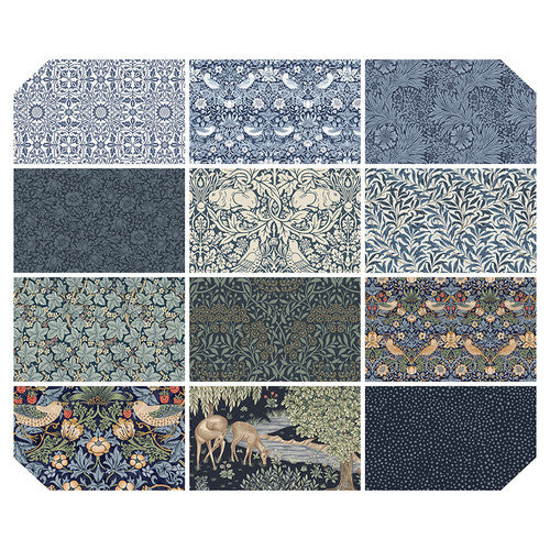 Morris & Co. Fat Quarter - Delft || Saturday Stash - 12pc