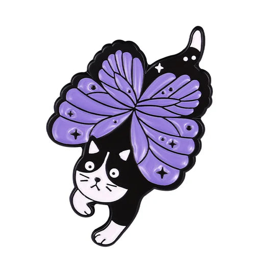 Butterfly Cats Enamel Pin