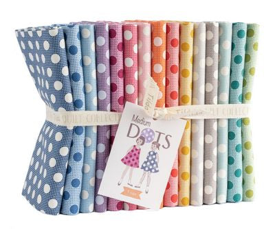 Tilda Medium Dots Fat Quarter Bundle 15pc (20"x22")