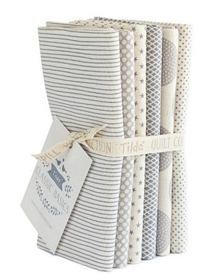 Tilda Basic Classics Grey Fat Quarter Bundle 6pc (20 x 22")