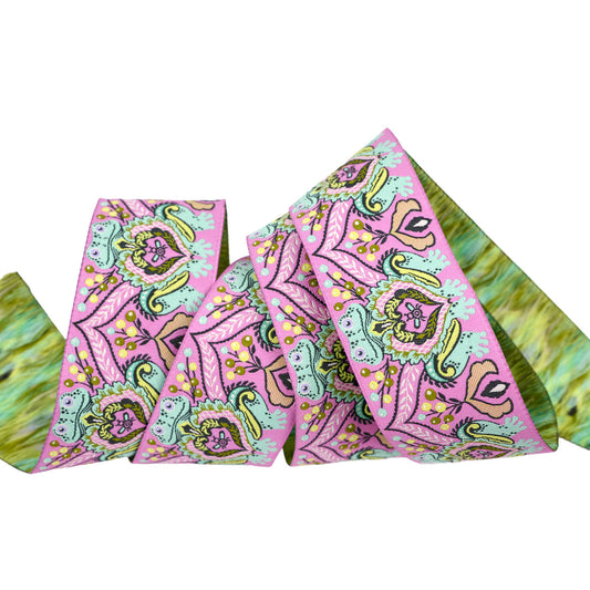 *Pre-order* Tula Pink - Frog Prince in Gumball - 1-1/2" width - 1yd || Prince Charming Déjà Vu