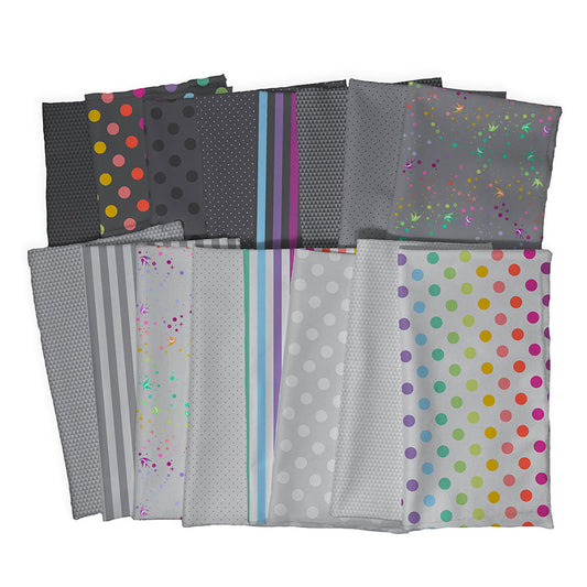 *Pre-order* Tula Pink - True Colors Graywork || True Colors Graywork Collection Bundle - 16 pcs