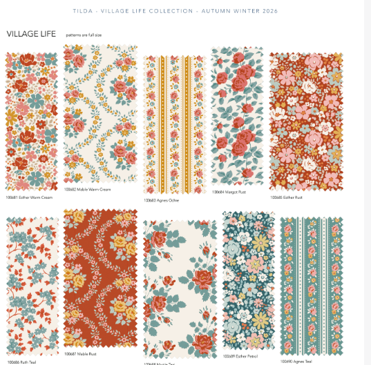 Tilda Village Life Fat Eight Bundle 20pc