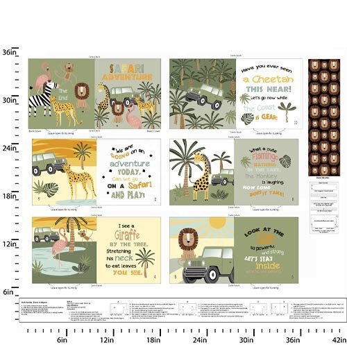 Wild Safari - Wild Safari Story Book Panel - Multi