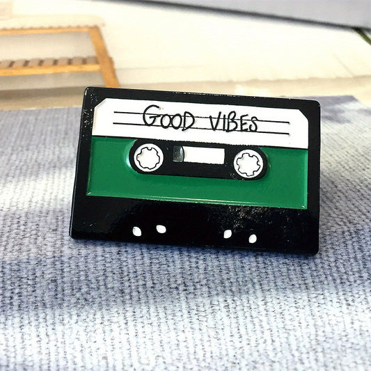 Good Vibes cassette tape Enamel Pin