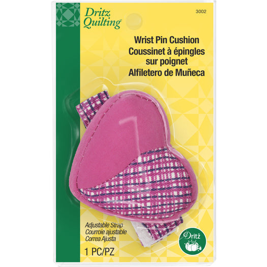 Dritz - Heart Wrist Pin Cushion with Adjustable Strap, Assorted Colors