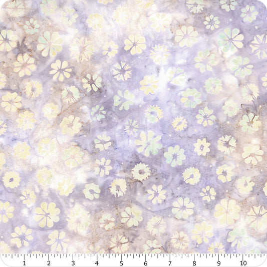At Dusk - Batiks Pink Bluesh Mixed Flowers