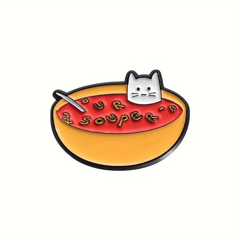 U R Souper Cat Enamel Pin