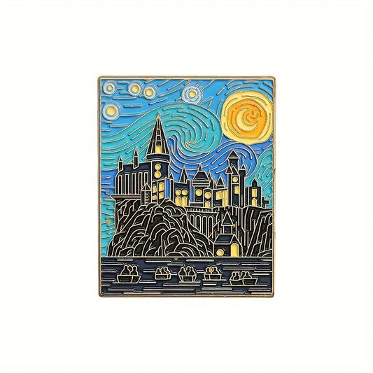 Starry Night Magic School Enamel Pin