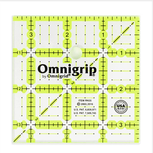 Omnigrip - Neon Square Ruler, 3-1/2" x 3-1/2" by Omnigrid