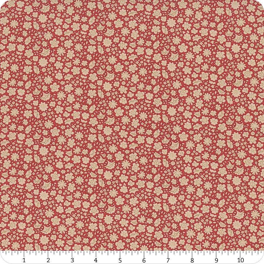 Tilda Creating Memories Carla Red cotton quilting fabric by Tone Finnanger