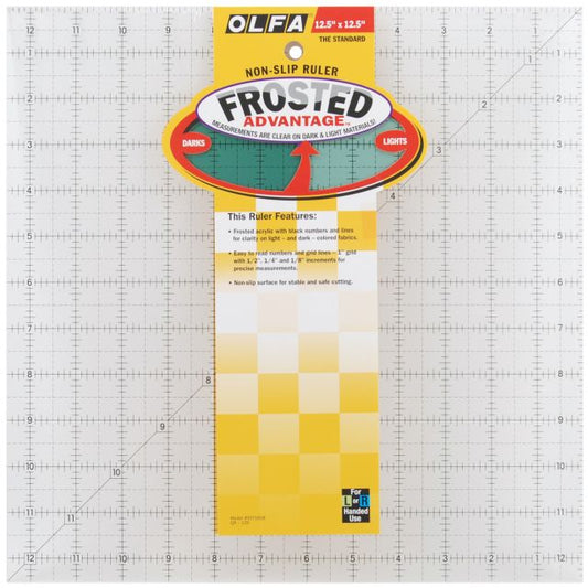 Frosted Acrylic Olfa Ruler 9.5in x 9.5in