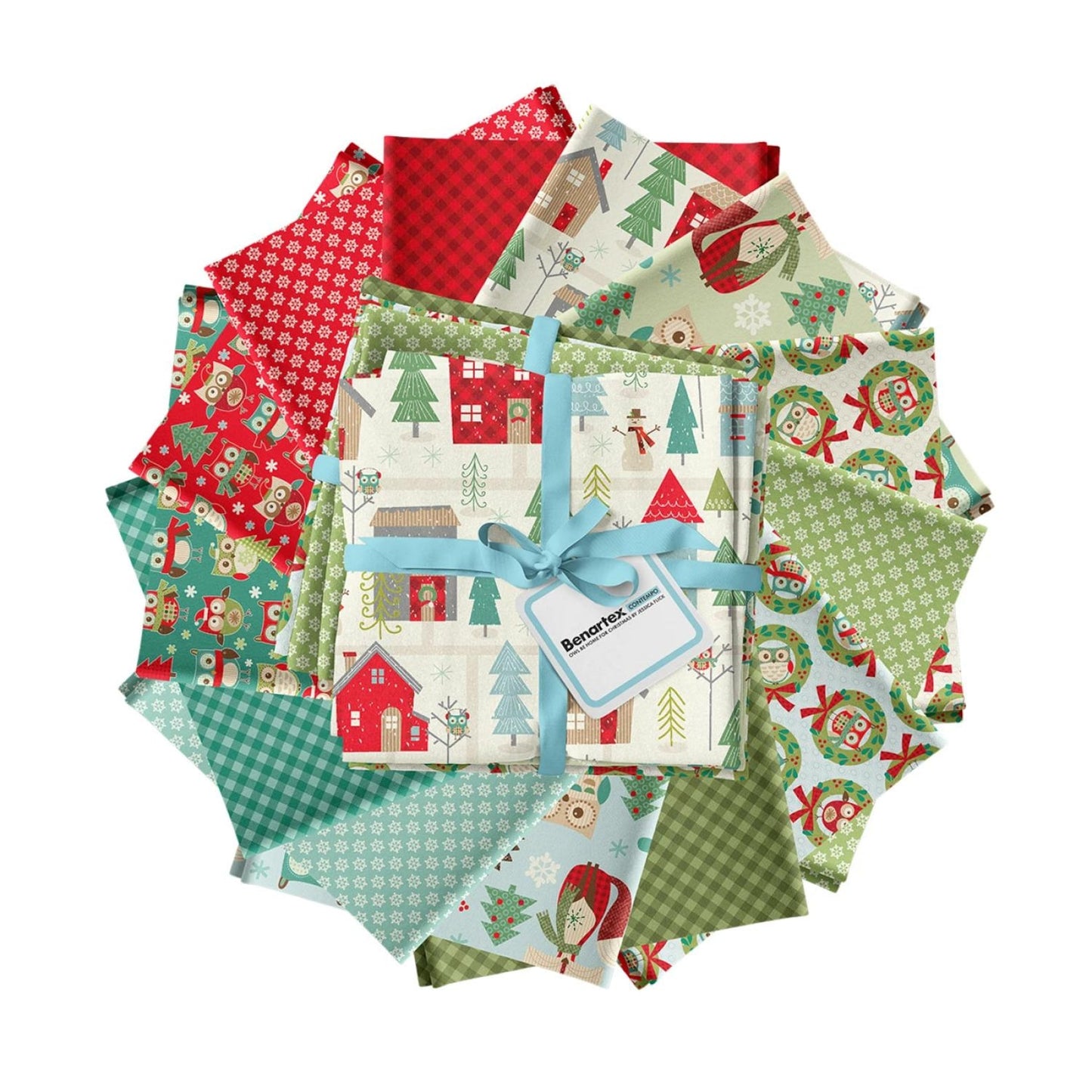 Owl Be Home For Christmas 13pc Fat Quarter Bundle