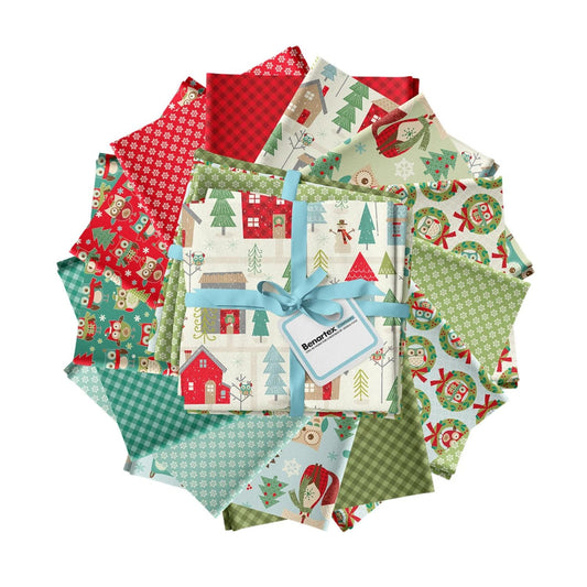 Owl Be Home For Christmas 13pc Fat Quarter Bundle
