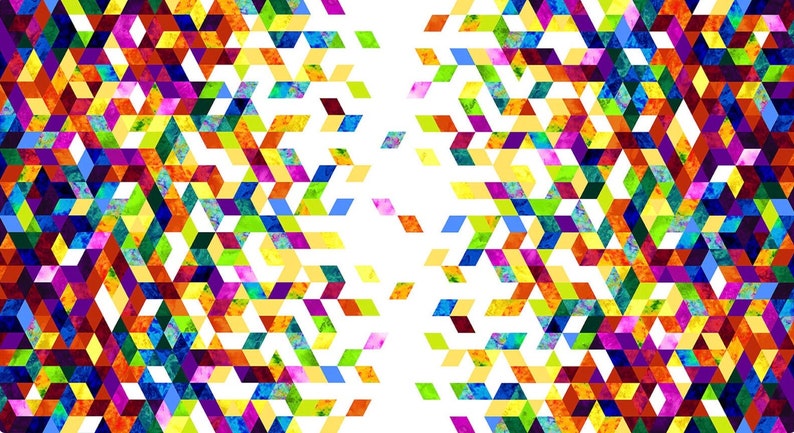 Geofetti II - Cubes Rising Double Border