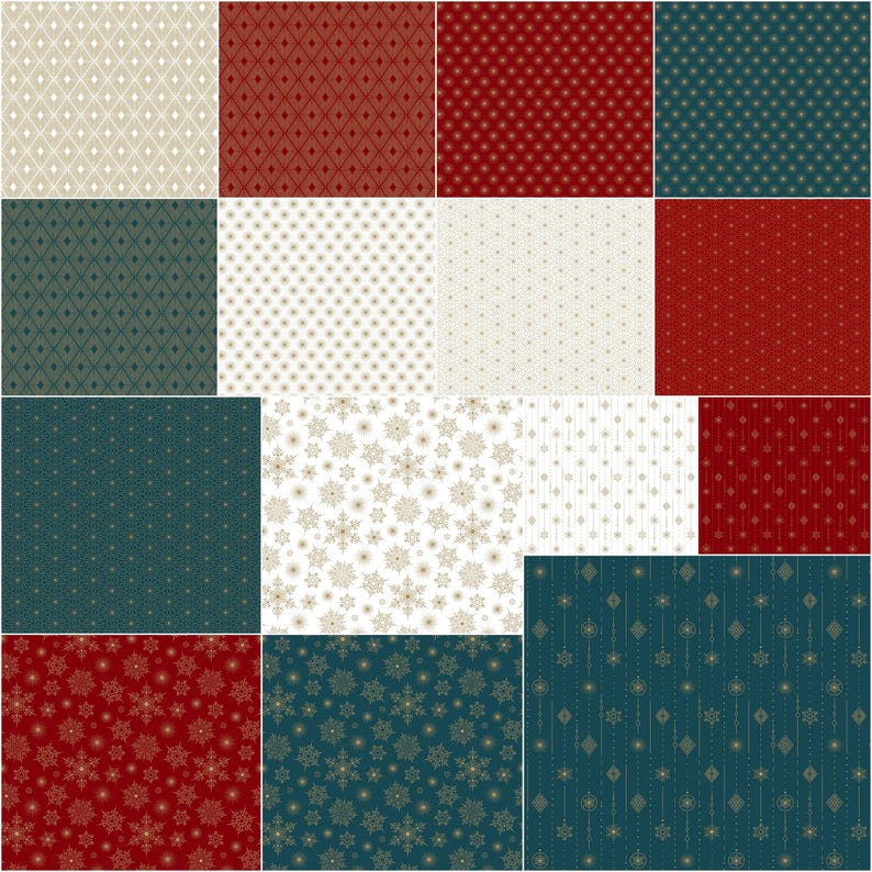 Shimmer Sparkle Metallic Fat Quarter Bundle - 15pc