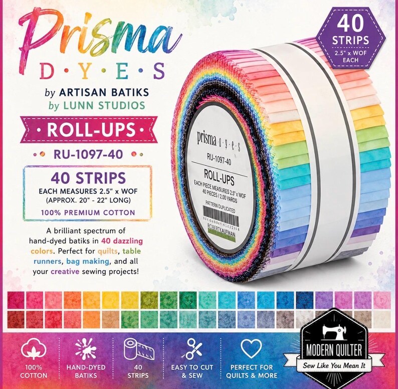Artisan Batiks: Prisma Dyes - 2.5" Jelly Roll